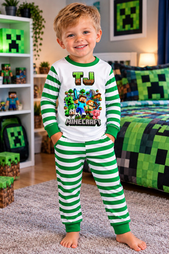 Personalised minecraft pyjamas - personalised,