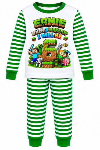 Personalised minecraft pyjamas - personalised,