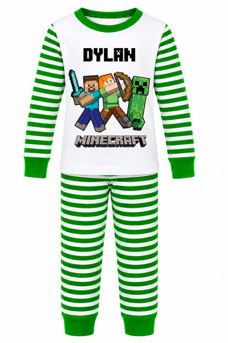 Personalised minecraft pyjamas - personalised,